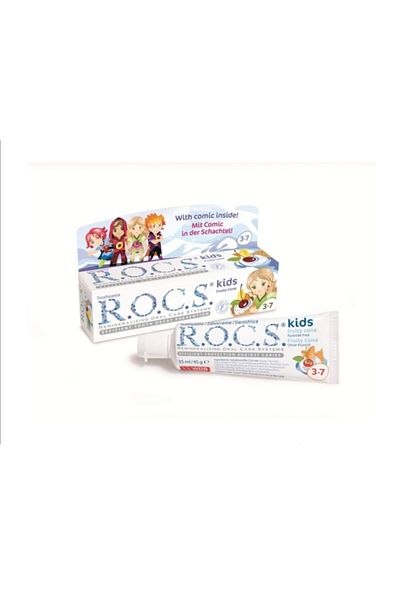 R.O.C.S. Rocs Kids Age 3-7 - Fruit Cone Florid Free Toothpaste 45g