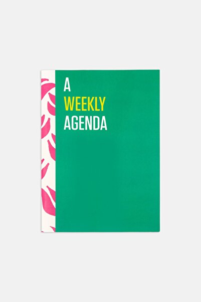 PK Design مجموعة أجندة أسبوعية متباينة الألوان: أخضر