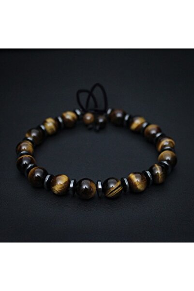 Alnis Atelier سوار عين النمر الحقيقي من الحجر الطبيعي