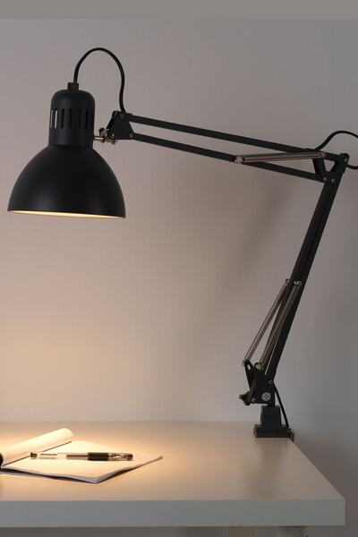 Binbirreyon Tertial Masa Lambası Çalışma Lambası Mafsallı Gri Ja084