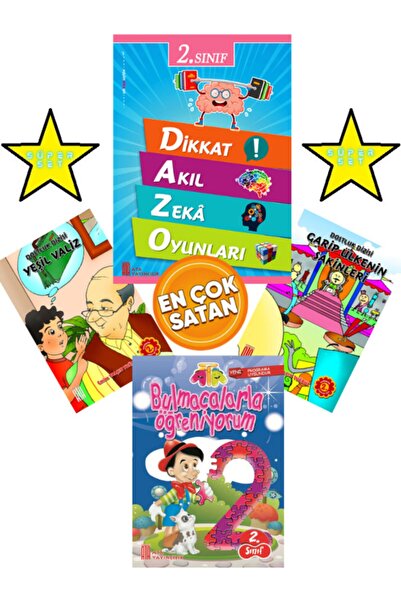 Ata Yayıncılık 2.sınıf Dikkat Akıl Zekâ Oyunları +bulmacalarla Öğeniyorum+hik...