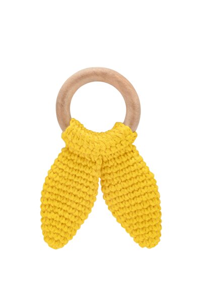 Babyjem Yellow Wooden Ring Teether