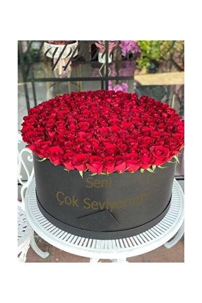 Evsay Dev Boy Kutuda Kırmızı Güller Sevgili Buketi Kız Isteme Buketi
