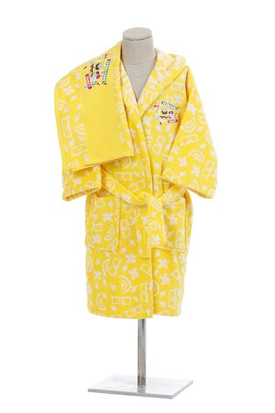 Özdilek Sponge Bob Fun Towel Bathrobe Set Yellow 5/6 Years