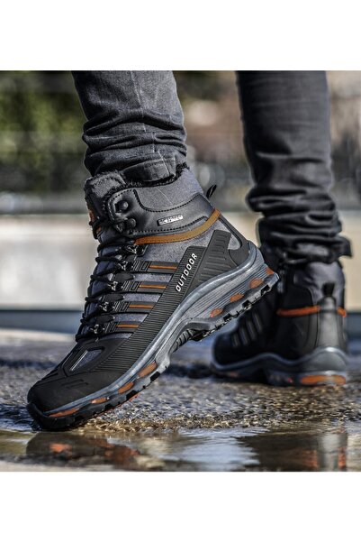 Marco Jamper حذاء رجالي بسحاب مقاوم للماء والبرد باللون الأسود