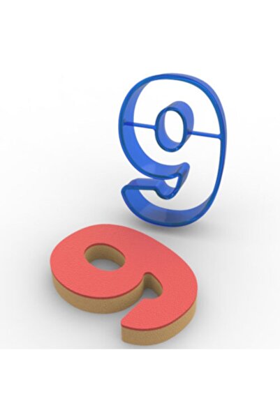 Elit parti Number 9 Polycarbonate Cookie Mold 8X5.5 cm