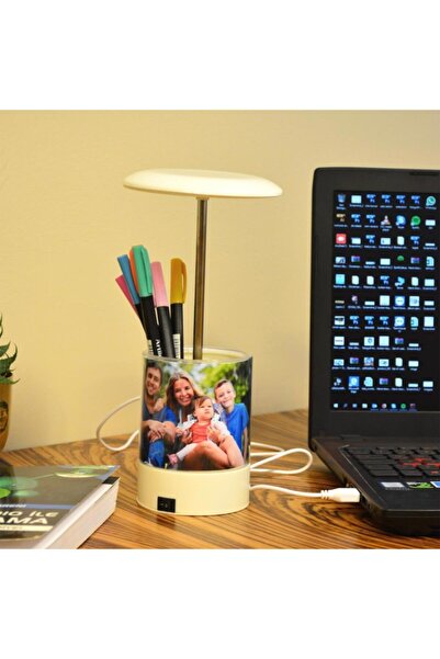 Genel Markalar Led ışıklı masa kalemlik çerçevesi, şık ve kullanışlı ofis hed...