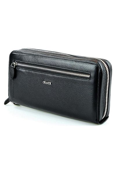 Grande Men's Black Genuine Leather Handbag 4274
