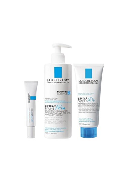 La Roche Posay Lipikar Baume + 400 Ml + Syndet Ap+ 100 Ml + Cicaplast Baume B5 15 Ml Set