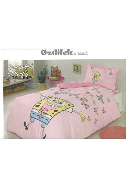 Özdilek Lisanslı Tek Kişilik Nevresim Takımı Spongebob Butterfly