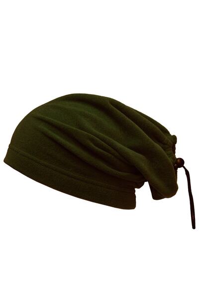 Bad Bear Beanie Neckwarmer II Beanie للجنسين - أخضر داكن