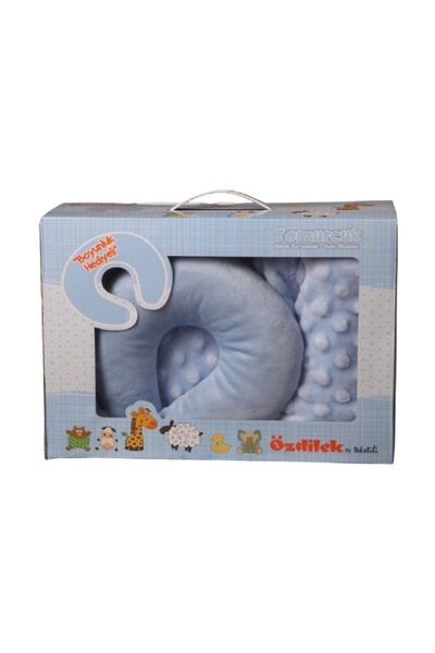 Özdilek طوق الرقبة بطانية الحمص الأزرق للأطفال