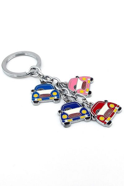 Solfera Colorful Tiny Cars Dangle Metal Keychain Kc884