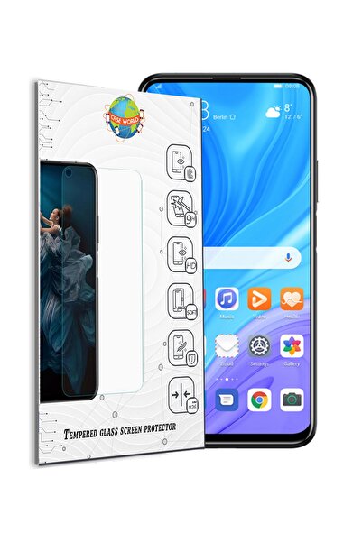 CaseWorld Huawei P Smart Pro 2019 Uyumlu Beyaz Temperli Ekran Koruyucu Kırılm...