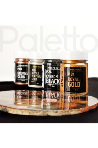 Craftic Paletto P85 Platinyum Altın Inci Sedef Toz Pigment Epoksi Boya 40cc