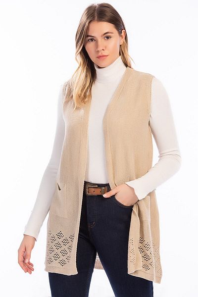 IŞILDA Women's Beige Vest