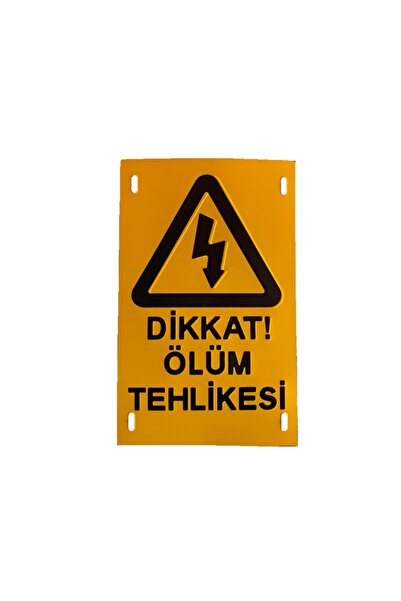 ERGÜNDOĞDU 5 Adet Dikkat Ölüm Tehlikesi Kabartmalı İkaz Levhası