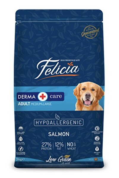 Felicia Düşük Tahıllı Somonlu Yetişkin Köpek Maması 3 Kg
