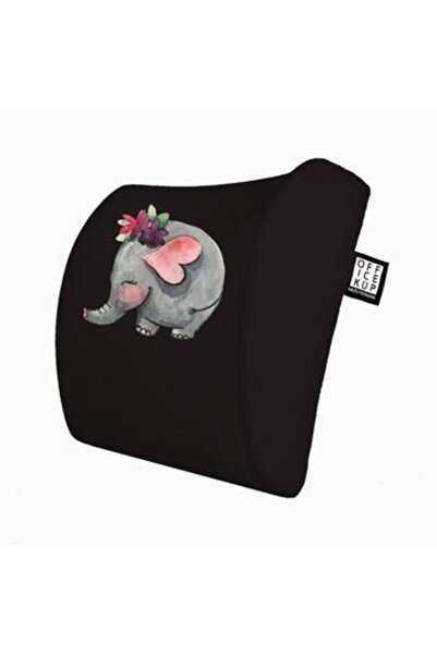 Officeküp Siyah Fil Visco Ortopedik Sandalye Bel Destek Yastığı