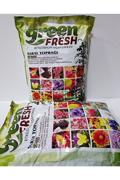 green fresh Torf 2 Adet 5 Lt Çiçek Toprağı Saksı Toprağı Torf Toprak Perlitli...