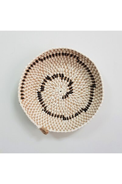 Limenis Afrika Etnik Dörtlü Hasır Tabak Seti Bohem Afrikan Sepeti Duvar Dekoru