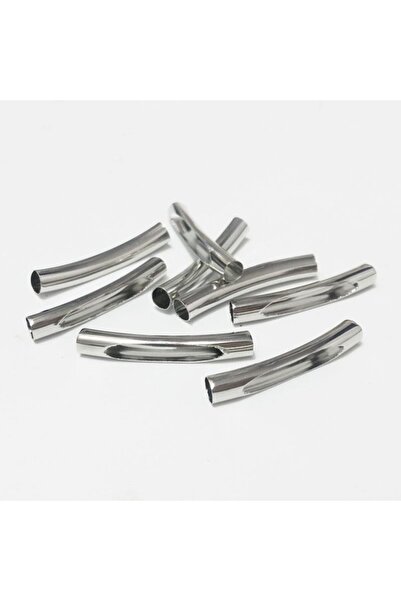 Hedef Bijuteri 50 قطعة 4.5 سم أنبوب نحاسي مطلي بالنيكل، أداة متوسطة لصنع المج...