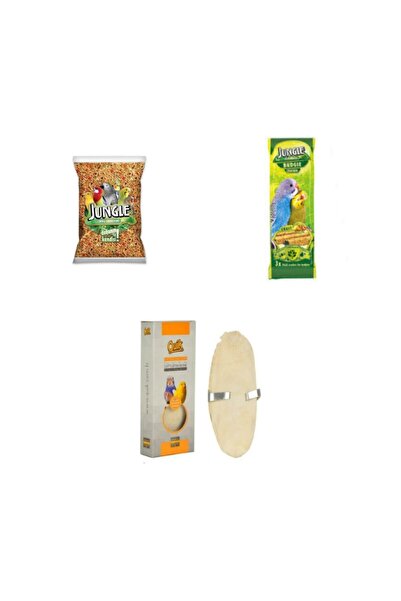 Jungle 1 Kg Muhabbet Yemi + 3`lü Meyveli Kraker + Quik Mürekkep Balığı Kemiği