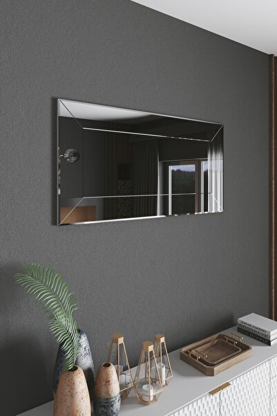 Mirrorline Dekoratif Konsol Ve Duvar Boy Ayna - Füme Renk - Model014f - Kanallı Ayna - 140x70 Cm