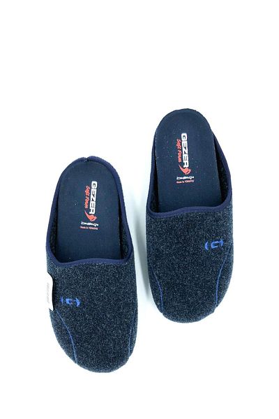 GEZER Ανδρικές παντόφλες για το σπίτι Navy Blue Gzrc11150