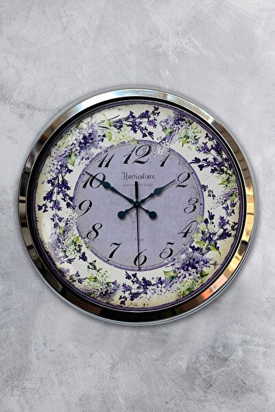 Kasva Concept هدية ساعة حائط معدنية من الكروم مقاس 40 سم