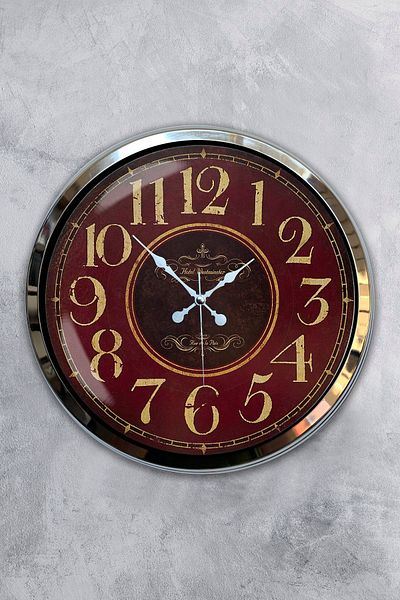 Kasva Concept Ρολόι τοίχου 40 εκ. Chrome Metal Rome De La Paris
