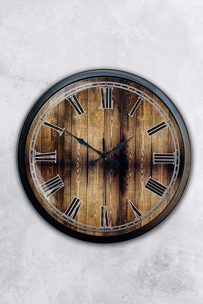 Kasva Concept Gift 40 cm Black Metal Antique Wall Clock