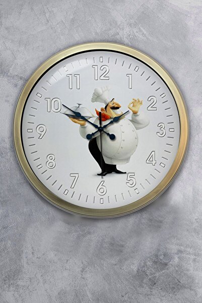 Kasva Concept ساعة حائط مطبخ معدنية عتيقة مقاس 40 سم