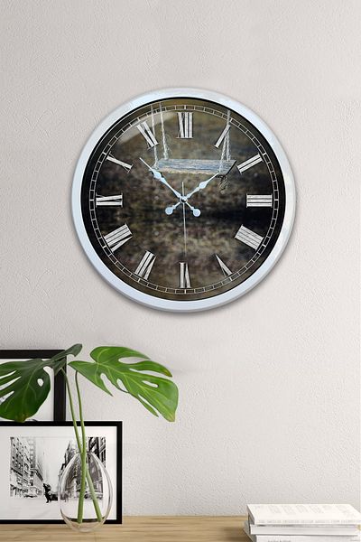 Kasva Concept Gift 40 cm White Metal Vintage Wall Clock