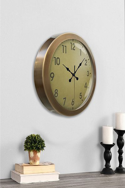 Kasva Concept Gift 36 cm Antique Metal Classic Wall Clock