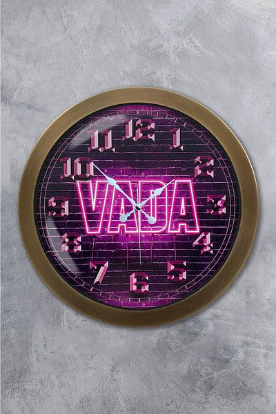 Kasva Concept Gift 36 cm Antique Metal Vada Wall Clock