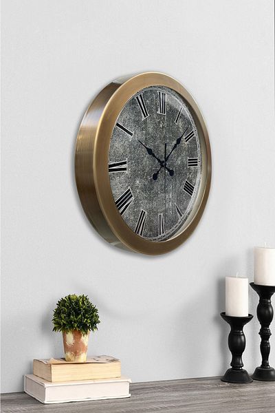 Kasva Concept Gift 36 cm Antique Metal Wall Clock