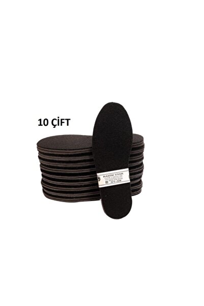 Genel Markalar 10 Çift Siyah Keçe Kaplı Eva Patik Tabanı iki Katmanlı - KEÇE EVA