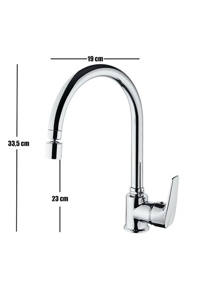 HMS Delta Movable Kitchen Sink Faucet with Aerator