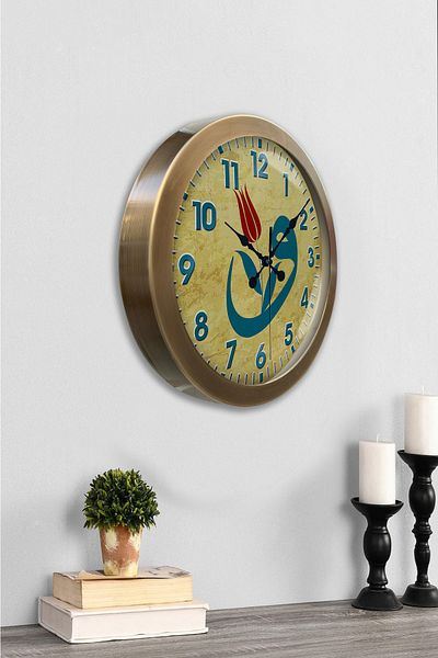 Kasva Concept Cadou 36 Cm Ceas de Perete Vav Metal Antic