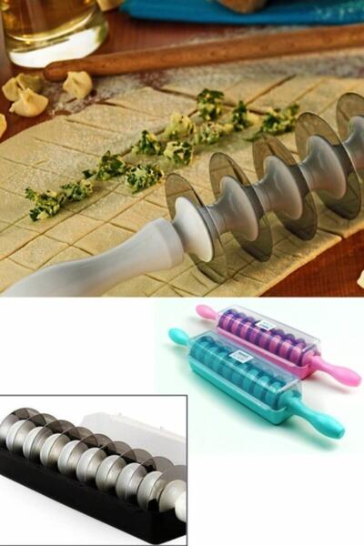 Parmeva 9 Bıçaklı Mantı Kesme Merdanesi Asorti Renk