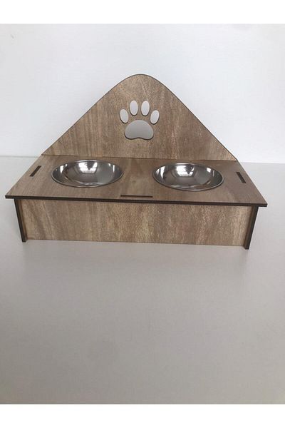 Lino 1st Class Painted MDF Food and Water Bowl
