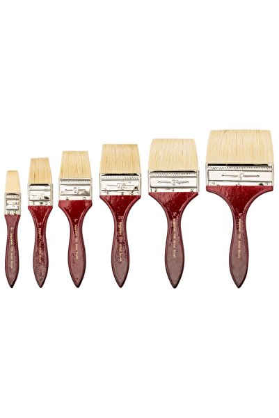 Bigpoint فرشاة أرضية مسطحة بشعيرات طبيعية من سلسلة 105 رقم: 2 بوصة