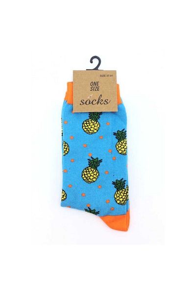 Köstebek Κάλτσες Unisex Blue Pineapple Collage