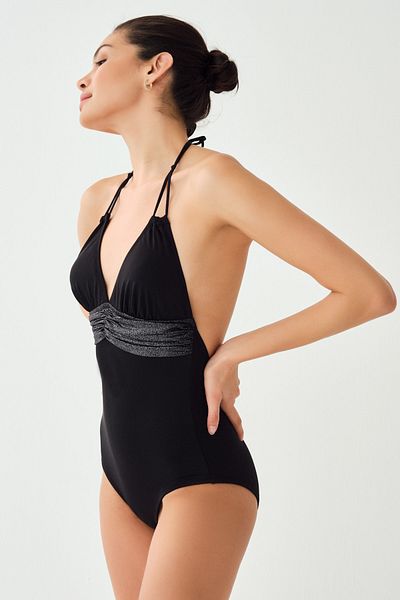 Dagi Black Halterneck Swimsuit