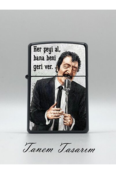 Tanem Tasarım Müslüm Gürses Ben Bıktım Usta Metal Çakmak - Uv Baskı