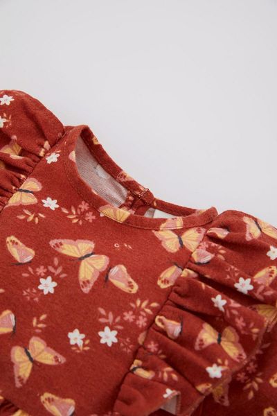 DeFacto Baby Girl Patterned Long Sleeve Flannel 2-Piece Dress
