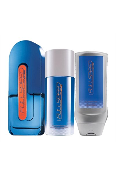 AVON Full Speed Nitro Erkek Parfüm Deodorant Şampuan Üçlü Set