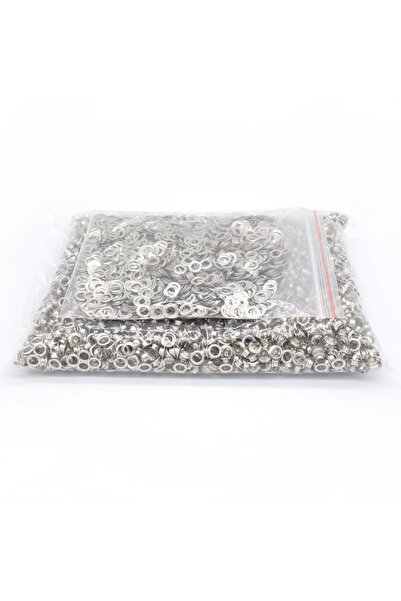 tuhafiyecimiz 4 No Sac Pullu Gümüş (NİKEL) Kuşgözü Kapsülü 1000 Takım (4 NUMA...