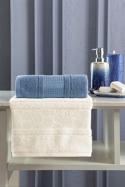 Özdilek Blossom Happy Set Cream-indigo
